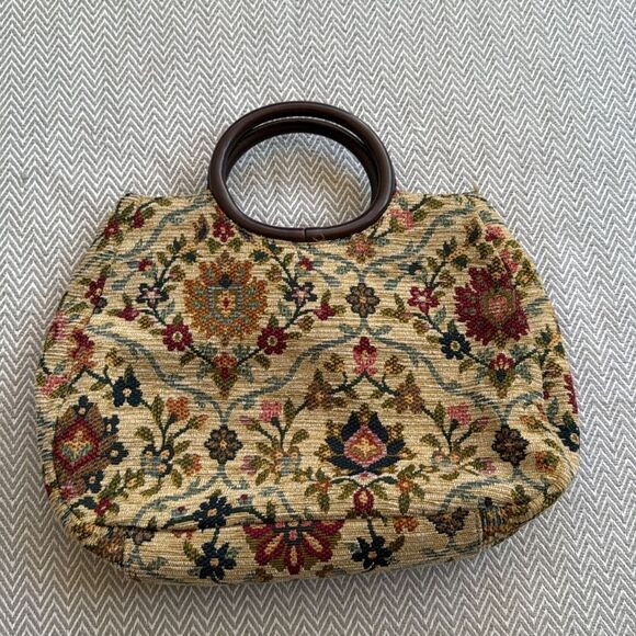 Forever by Fossil Medium Beaded Floral Tapestry Bag - Picture 2 of 4